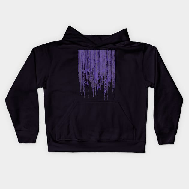 Fall into violet Kids Hoodie by bulografik